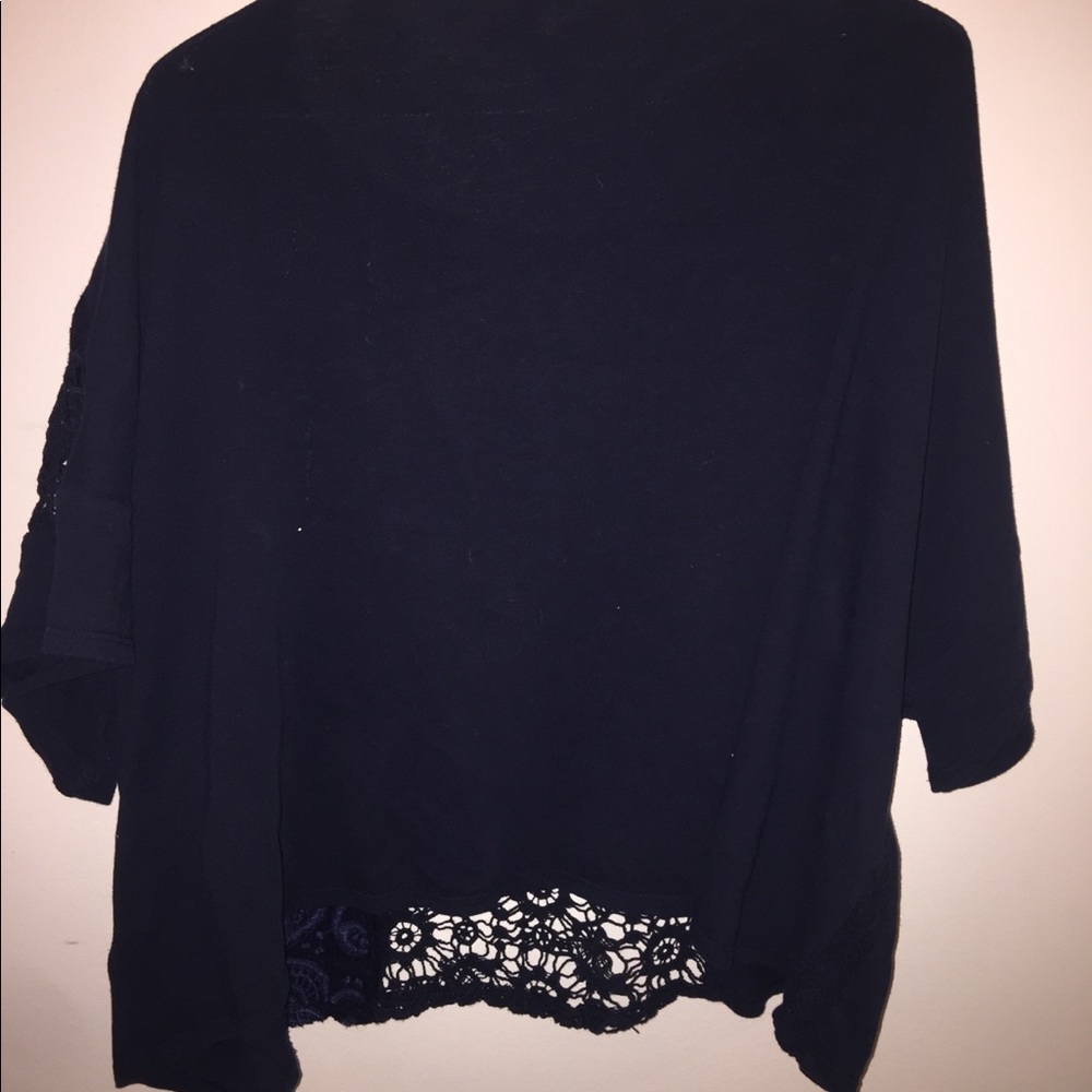 Anthropologie Navy Lace Top NWOT - Picture 5 of 5